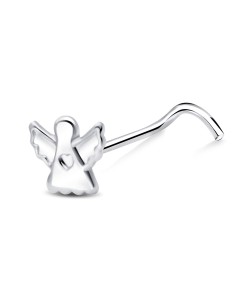 Silver Curved Nose Stud NSKB-1827